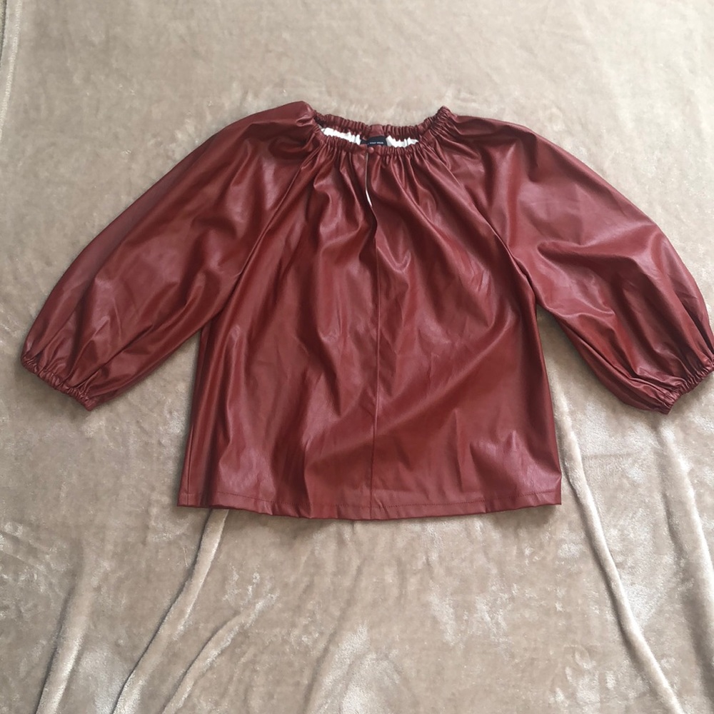 Faux-leather top